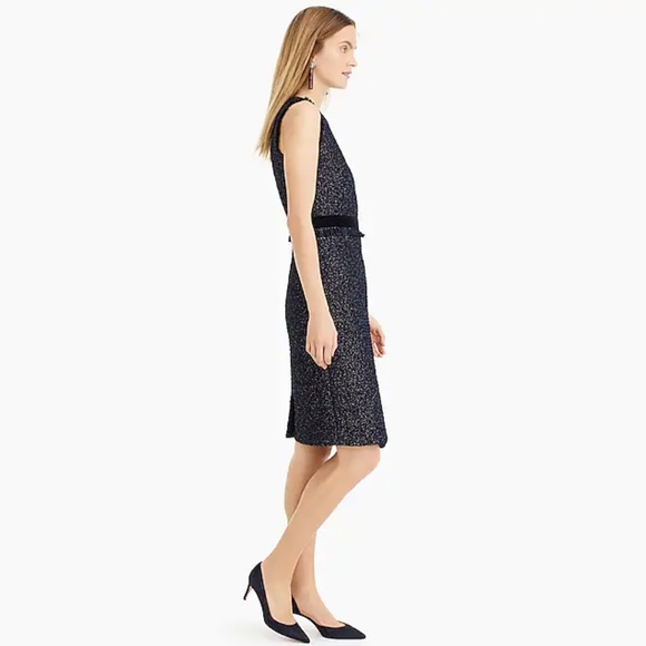 🌸Midnight Sparkle Tweed Fringe Sheath Dress🌸 - Picture 5 of 6